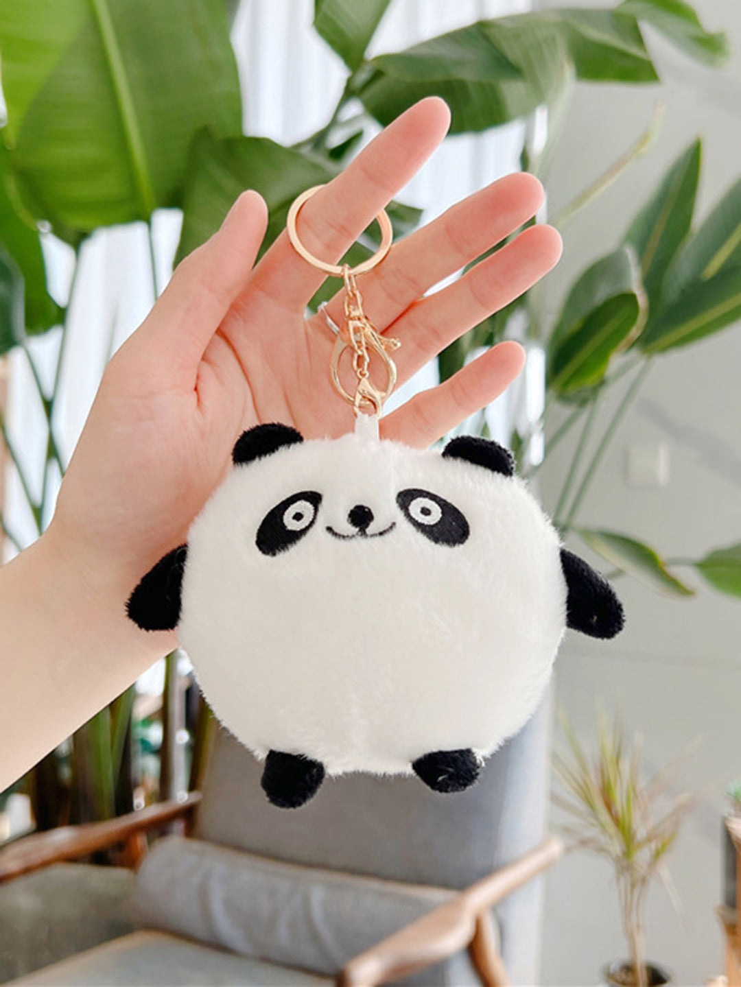 Panda Plush Toy Keychain - Big-Eyed Stuffed Animal for Kids, Soft Cute Panda Doll Gift & Decor