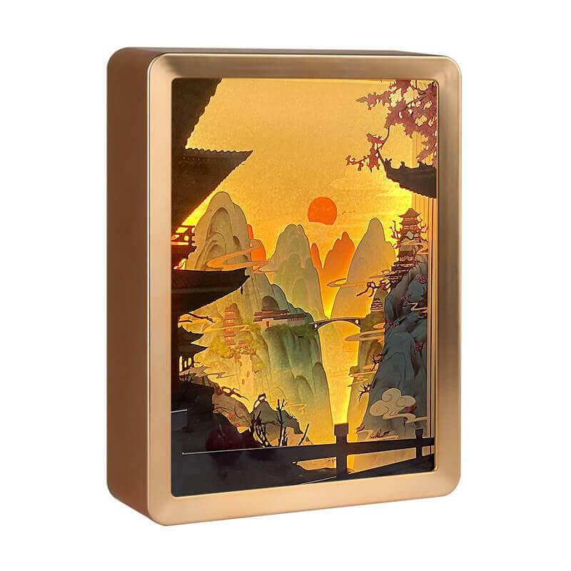 3D Chinese papercut night lamp with intricate craftsmanship and cultural flair for home decoration by Yomkey