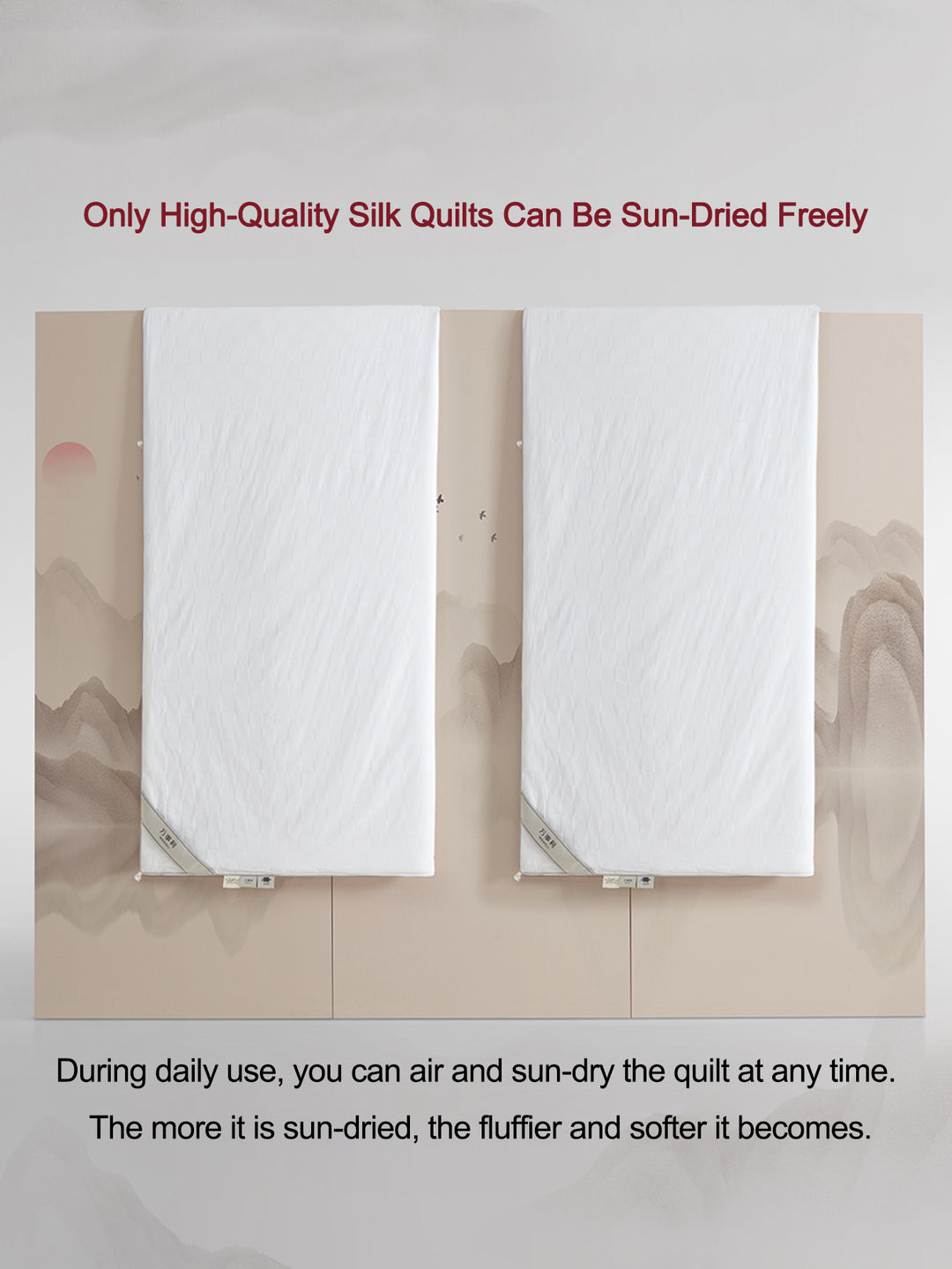 Craftsmanship Pure Mulberry Silk Convertible Dual-Layer Quilt, Wensli Nature's Embroidery