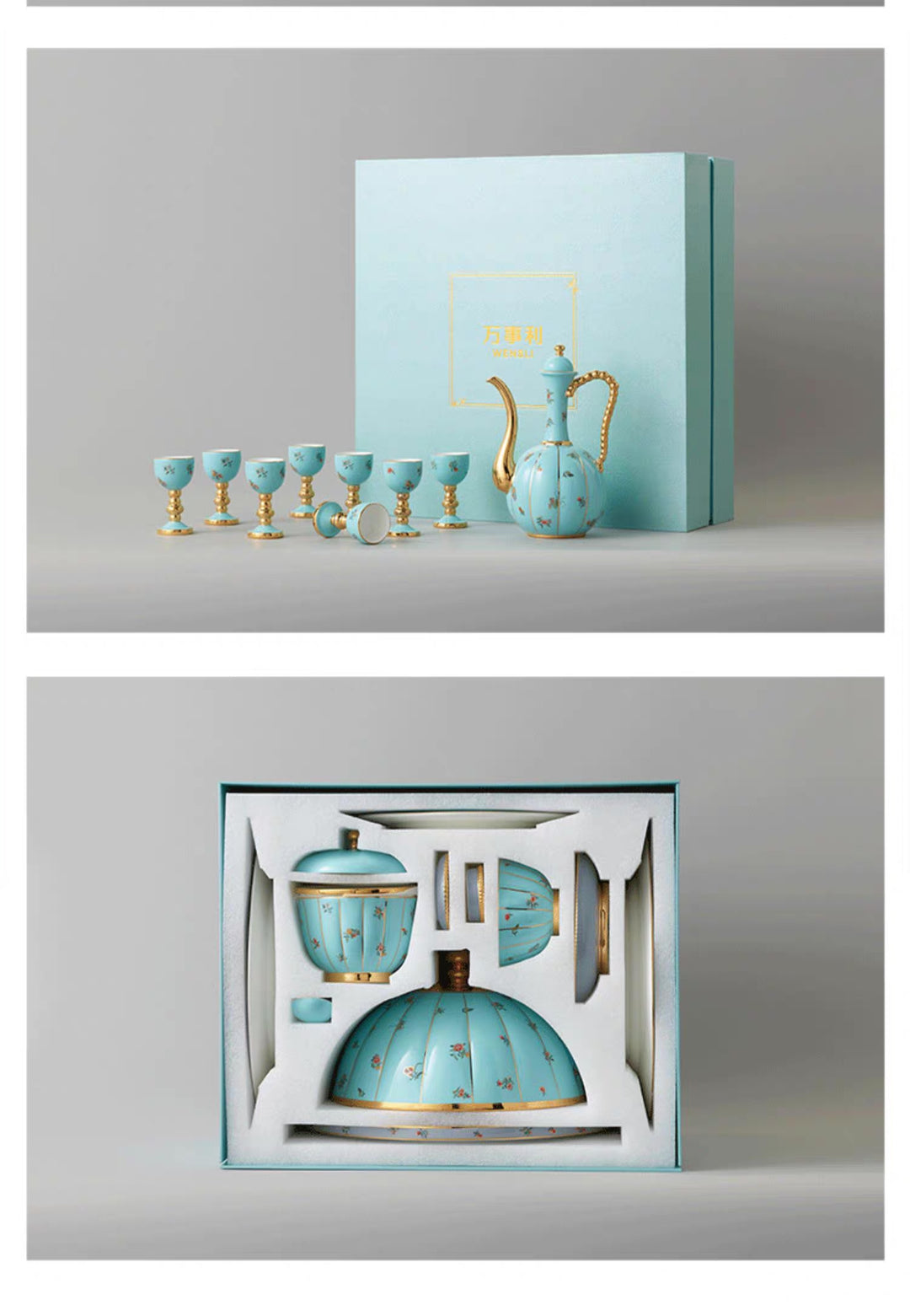 Luxury State Banquet Porcelain Series Ultimate Gift Box, Wensli Four Seasons Fragrance Set