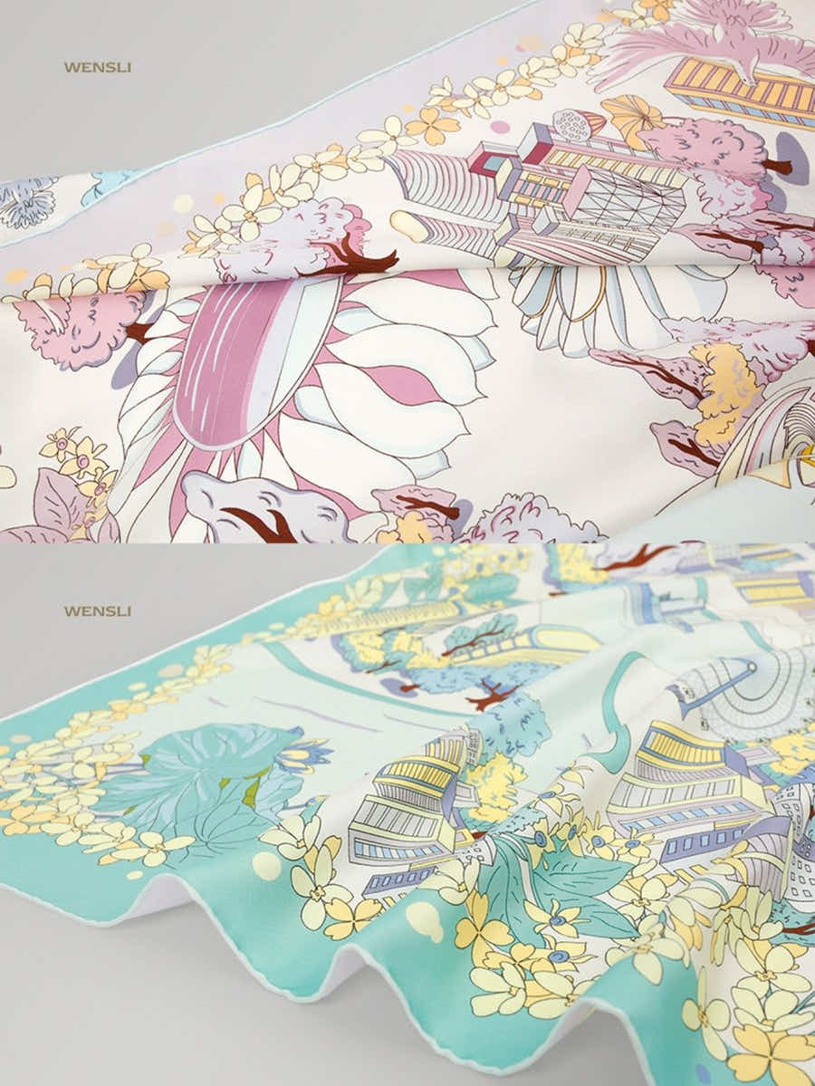 18 Momme Silk & Porcelain Set: Hangzhou Heritage, Breathable Luxury - Yomkey