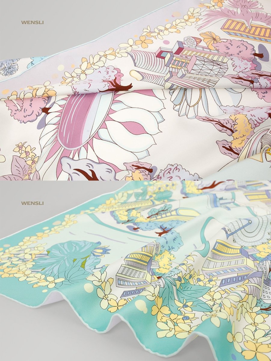 18 Momme Silk & Porcelain Set: Hangzhou Heritage, Breathable Luxury - Yomkey