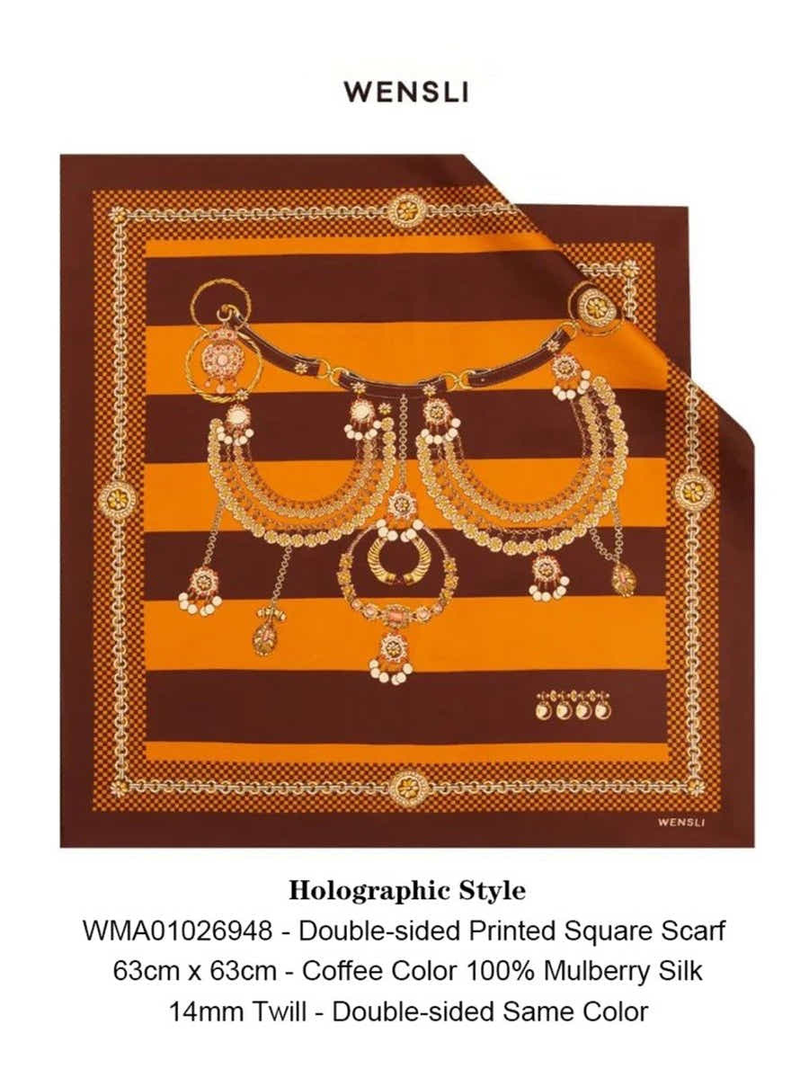 18 Momme Silk Scarf: Breathable, Kaleidoscope Style & Vibrant Luxury - Yomkey