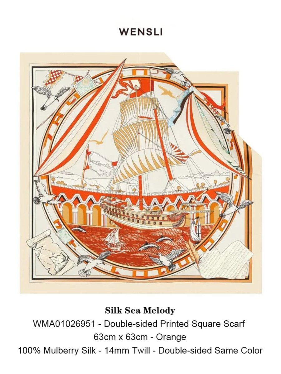 18 Momme Silk Scarf: Breathable, Silk Sea Charm Art & Modern Elegance - Yomkey