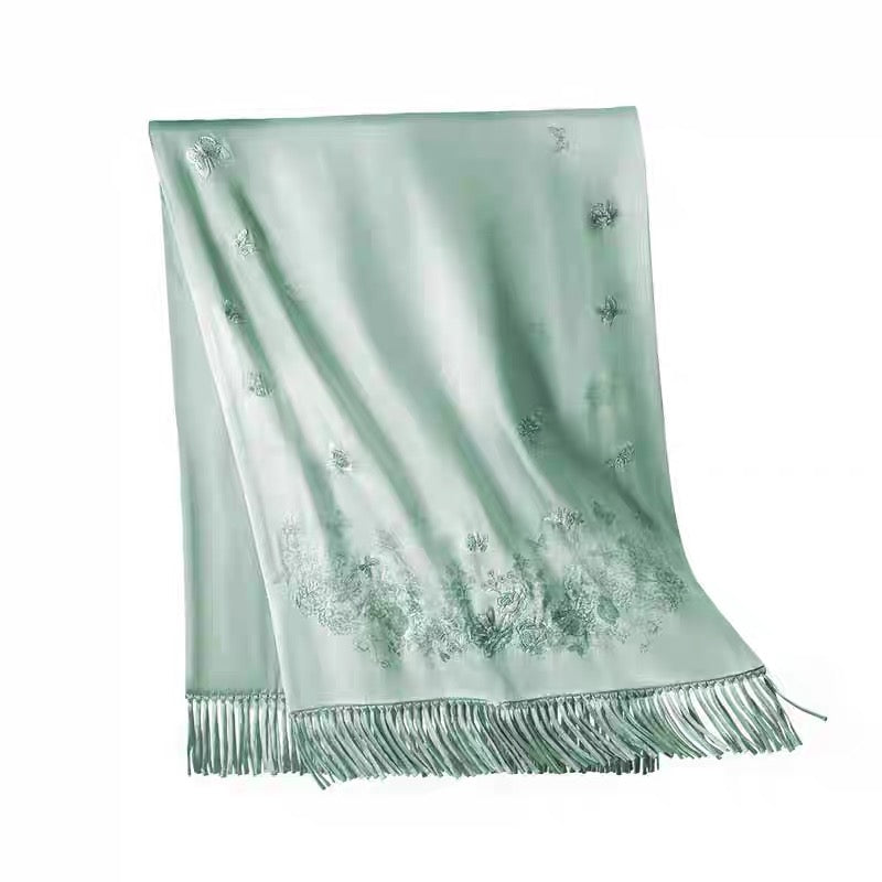 19 Momme Luxury Silk Long Scarf: Double-Seam Process & Ultimate Comfort
