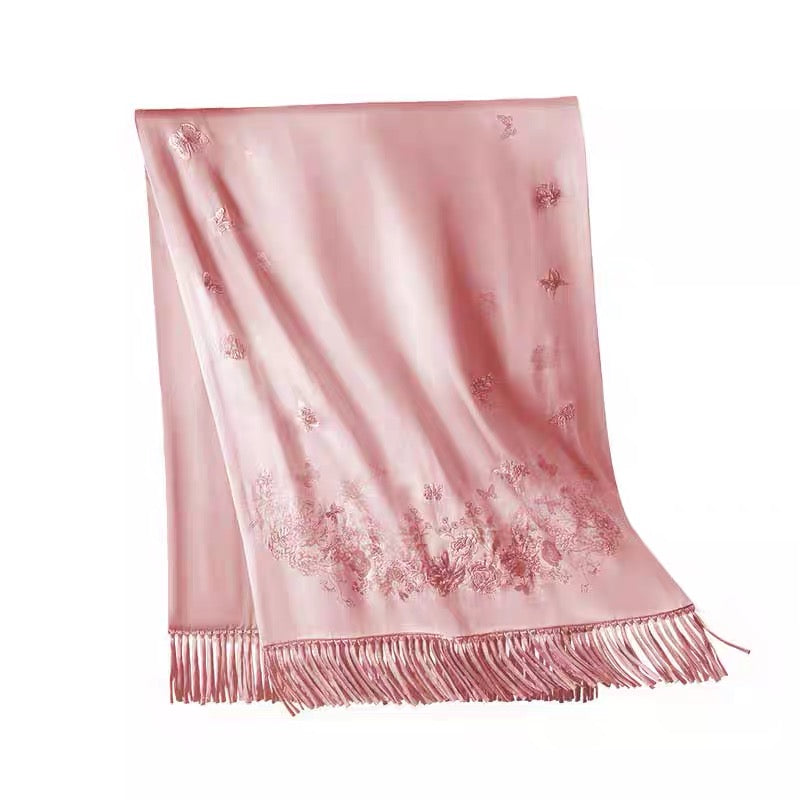 19 Momme Luxury Silk Long Scarf: Double-Seam Process & Ultimate Comfort