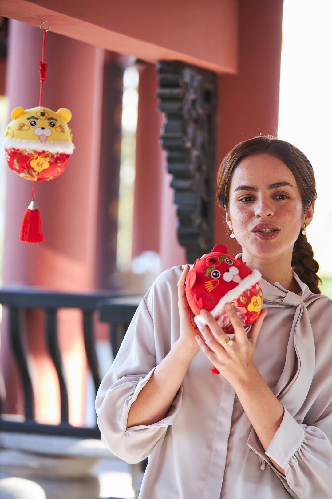 Soft Tiger Head Keychain: Chinese Folk Art, Protection & Good Luck