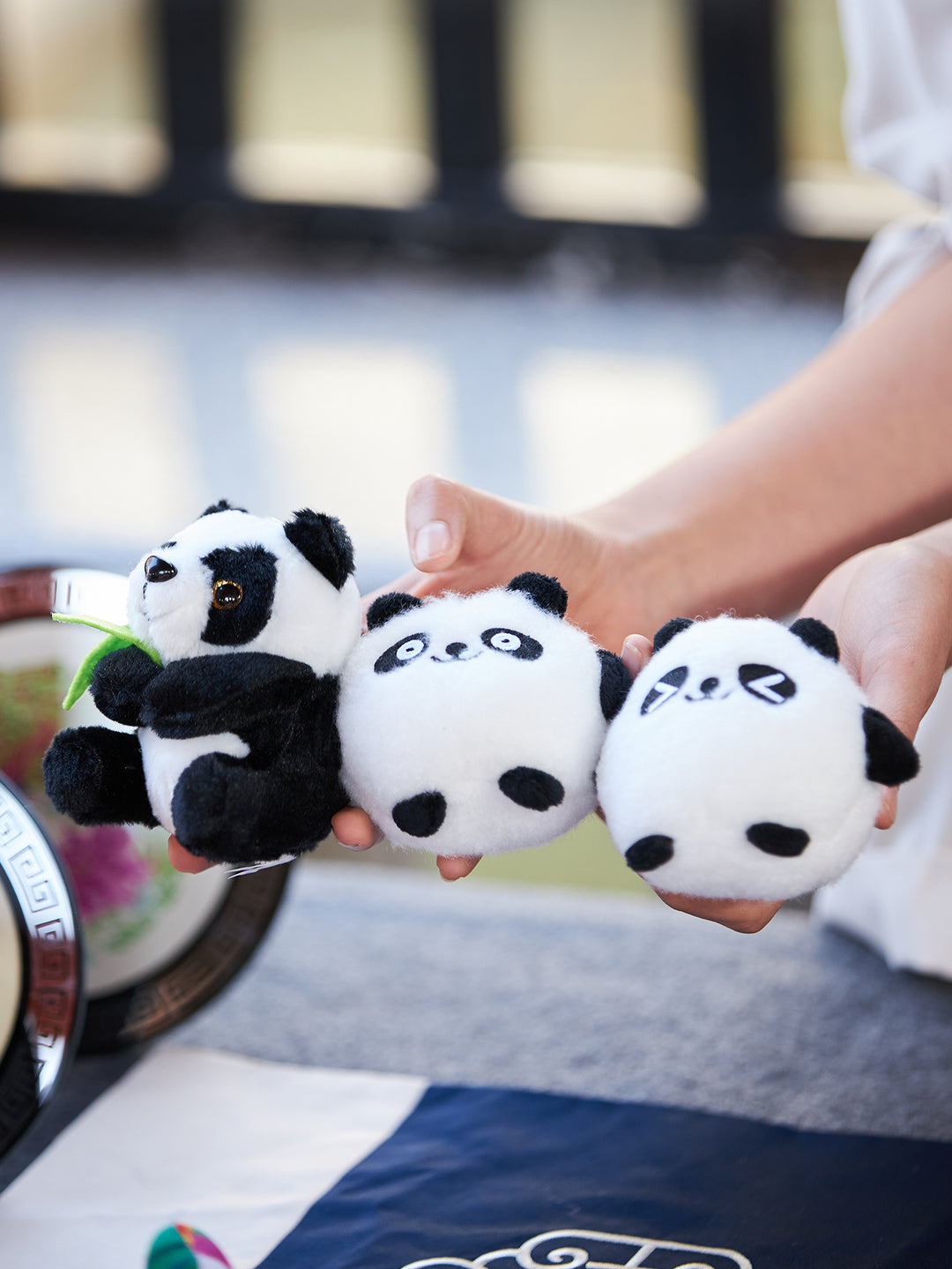 Panda Plush Toy Keychain - Big-Eyed Stuffed Animal for Kids, Soft Cute Panda Doll Gift & Decor