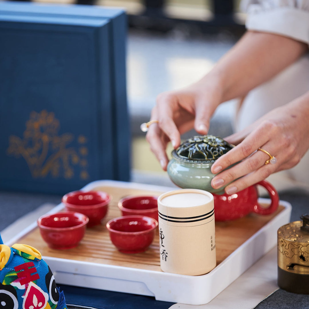China Dehua Artisan Portable Ceramic Tea Set – Savor Elegance Anywhere