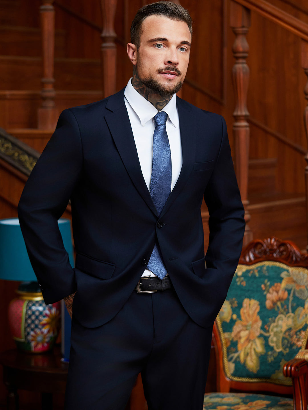 Monarch's Presence Gift Set | Silk Tie & Porcelain | Executive Business Collection