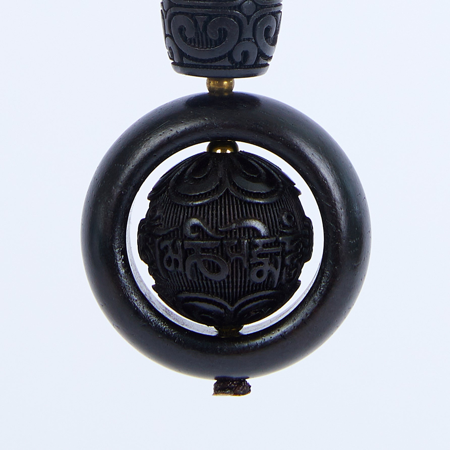 Sandalwood Fortune Bead Pendant - Spiritual Blessings & Natural Elegance