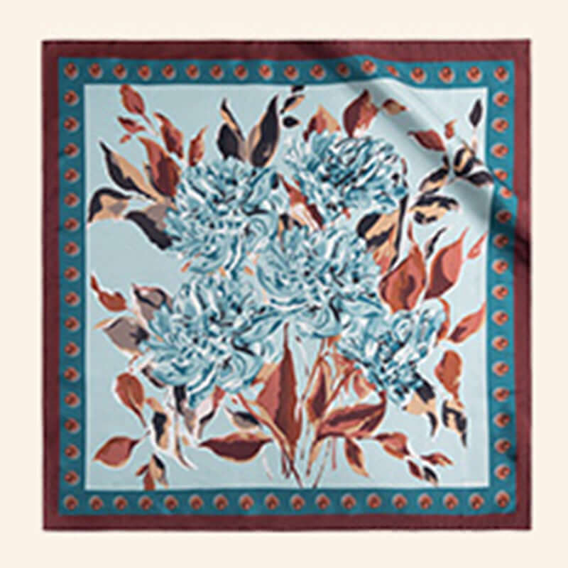 Luxurious silk scarf with exquisite peony design inspired by the Forbidden City, blending sophistication and elegance for the modern woman.