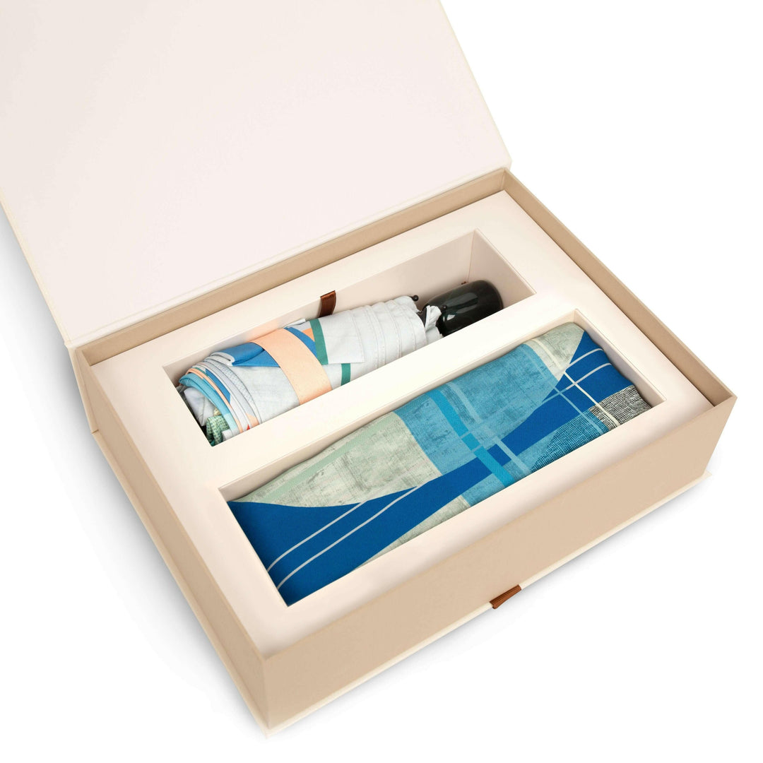 Monet-Inspired Silk Scarf & Umbrella Set: Elegance Meets Art