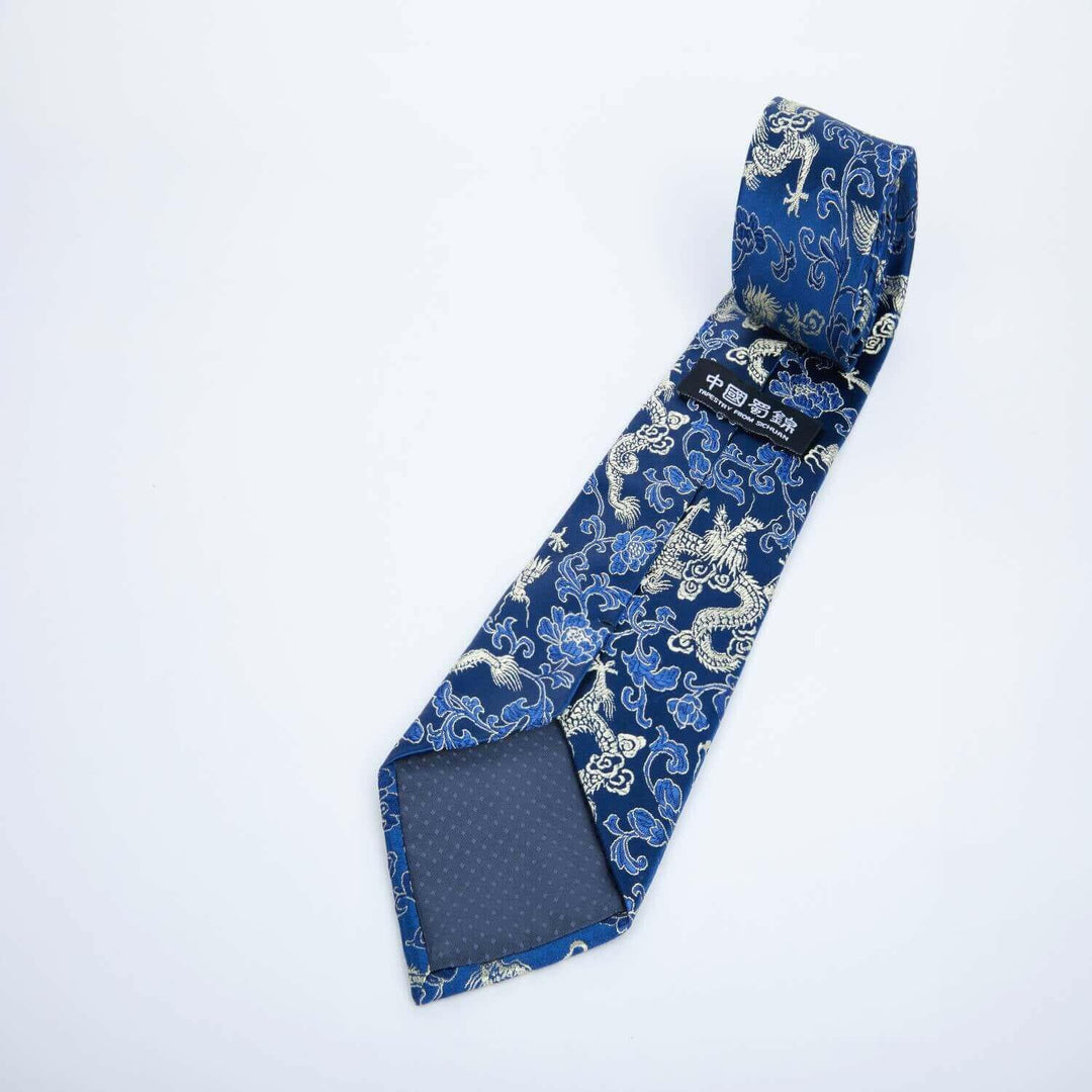 Corbata de brocado de seda Imperial Loong: elegancia con un rugido de tradición