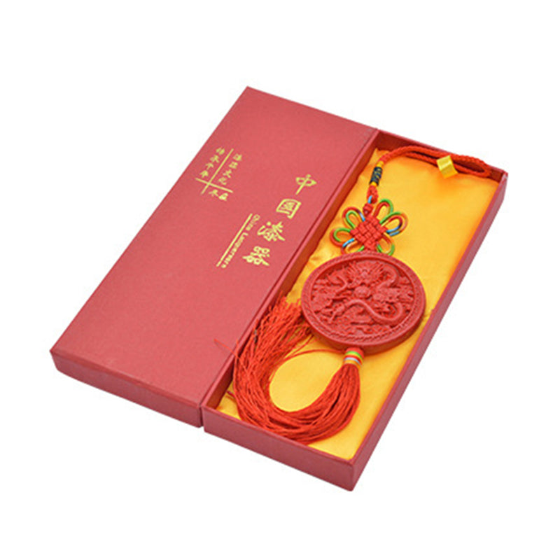 Handcrafted Chinese Knot Lacquer Car Pendant – Traditional Beijing Style Hanging Ornament, Auspicious Gift Home Décor