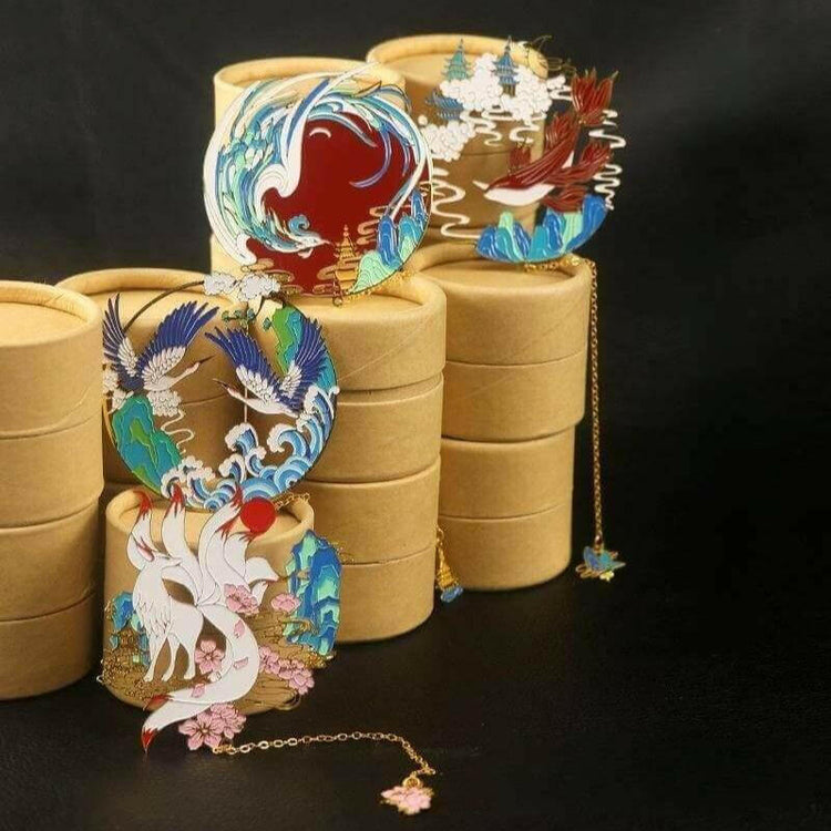 Mythic Beasts Metal Bookmarks - Pattern from the Classic 'Shan Hai Jing'