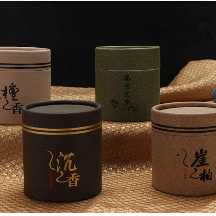 Luxurious Chinese incense collection with seven enchanting scents in beautifully crafted containers.