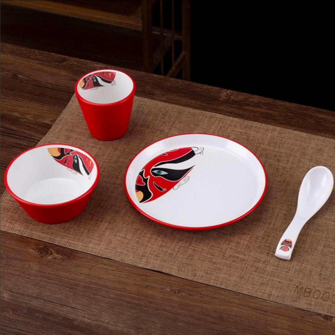 Elegant and Artistic Peking Opera Facial Makeup Ceramic Tableware