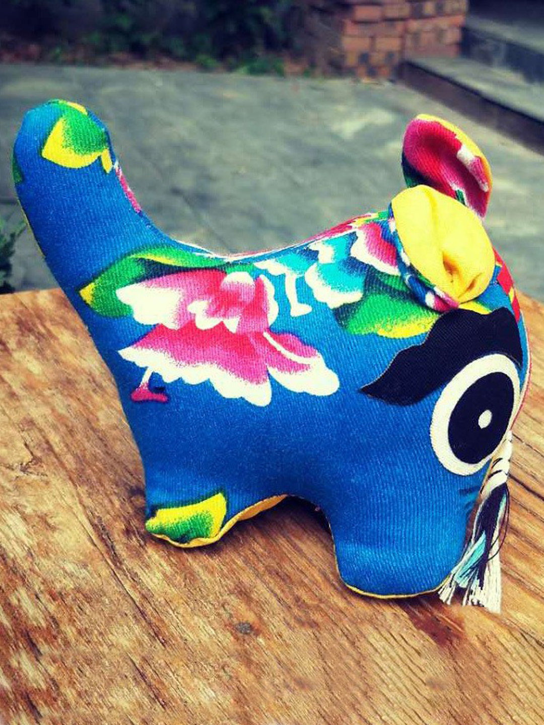 Hand-Sewn Upcycled Cloth Tiger Guardian Doll – Eco-Luxe Protection Talisman