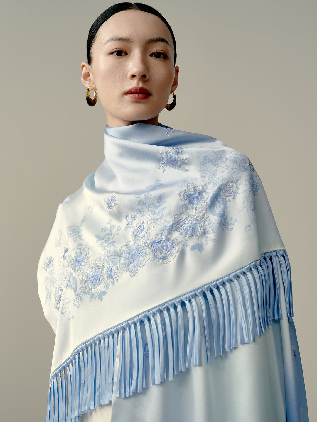 Luxury Mulberry Silk Scarf Gift Set, Dreaming with Painted Butterflies, Wensli New Collection
