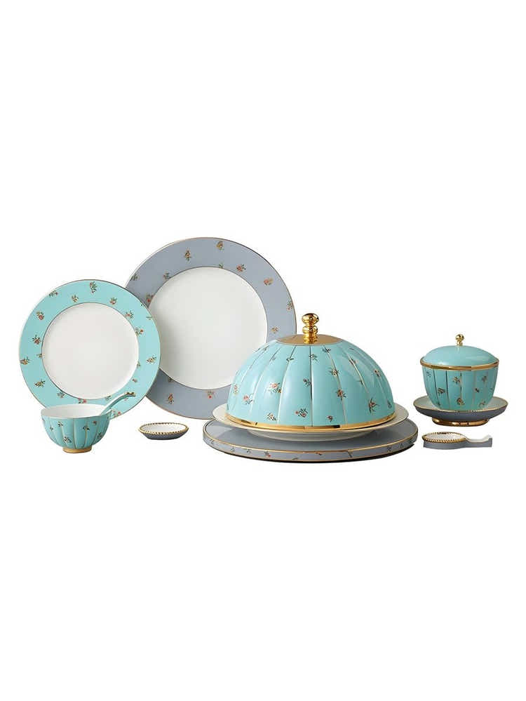 Chinese National Porcelain Set: Underglaze Gold Art & Noble Luxury - Yomkey