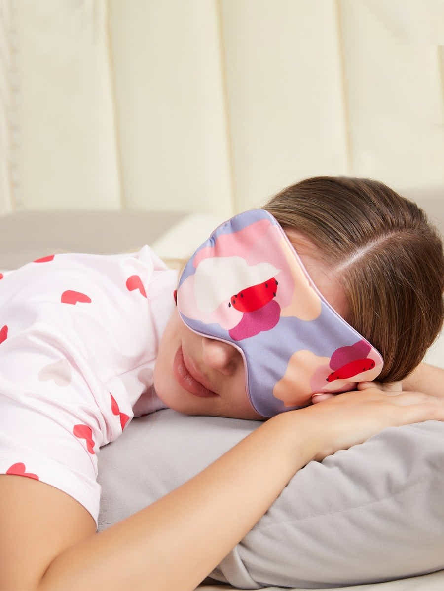 Colorful Peony Silk Eye Mask: Breathable Comfort & Chinese Prosperity - Yomkey