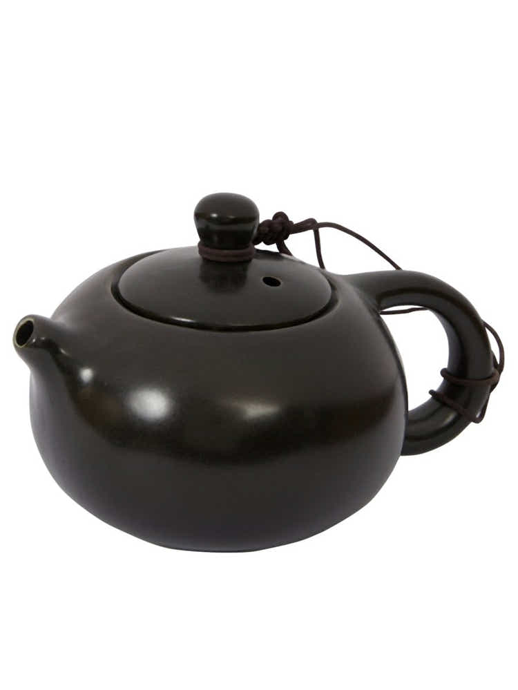 Dehua Jade-Luster Porcelain Tea Set – Smooth Black - Yomkey