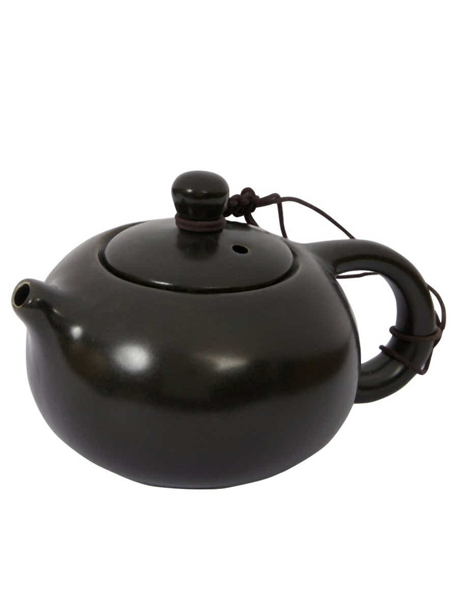 Dehua Jade-Luster Porcelain Tea Set – Smooth Black - Yomkey