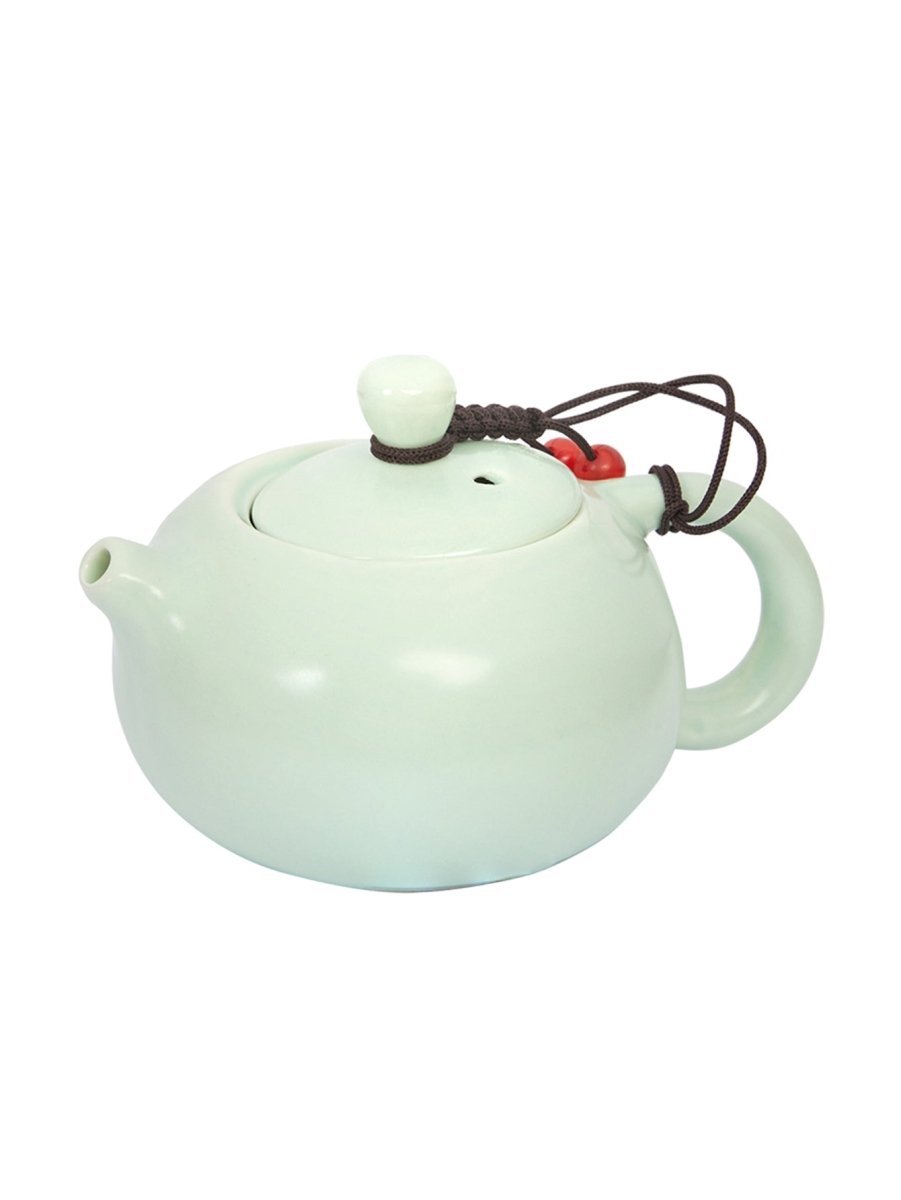 Dehua Jade-Luster Porcelain Tea Set – Smooth Green - Yomkey
