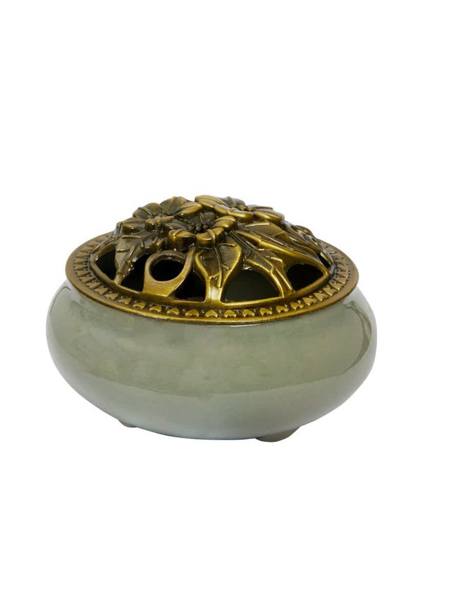 Dehua Jade-Luster Porcelain Tea Set – Stone Grain Blue - Yomkey