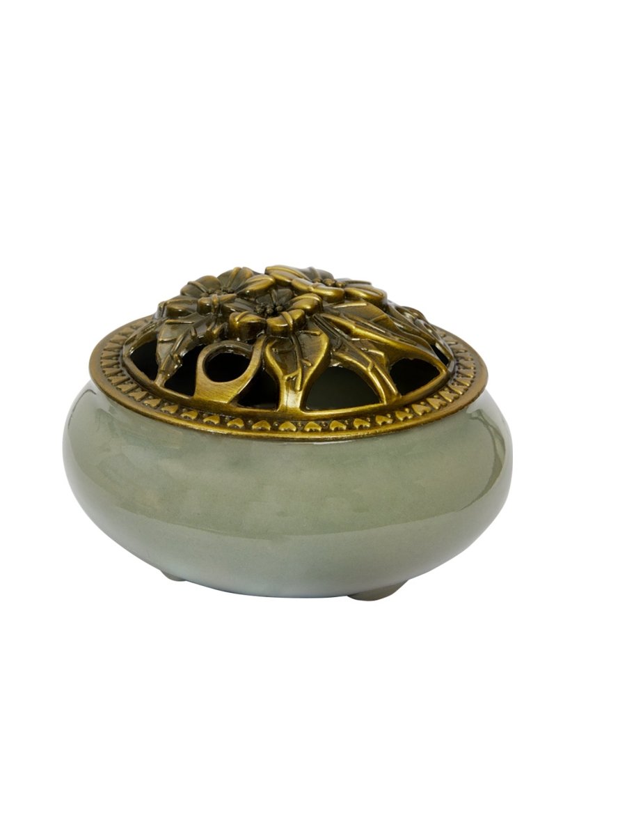 Dehua Jade-Luster Porcelain Tea Set – Stone Grain Blue - Yomkey