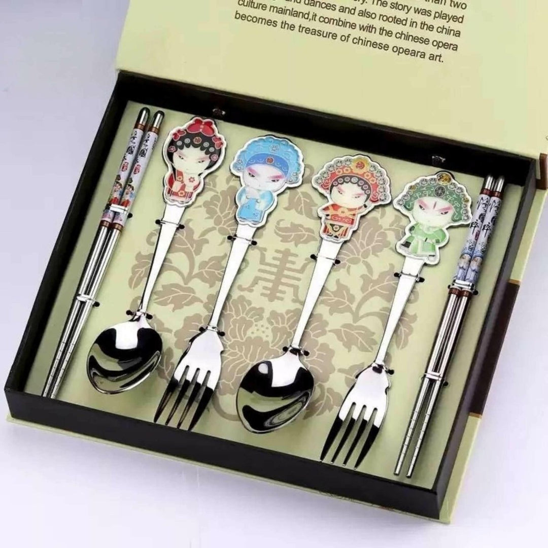 Elegant and Artistic Peking Opera Facial Makeup Ceramic Tableware - Yomkey