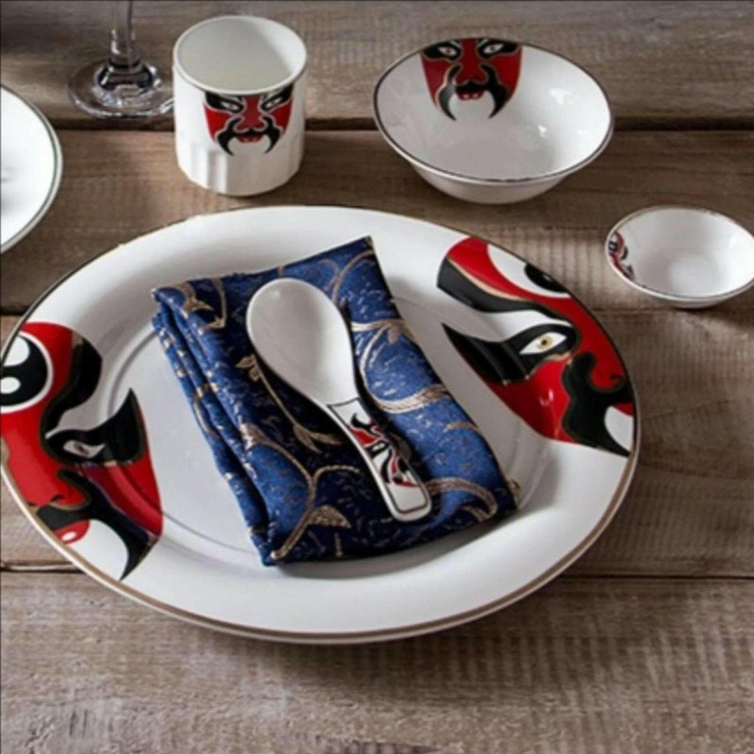 Elegant and Artistic Peking Opera Facial Makeup Ceramic Tableware - Yomkey