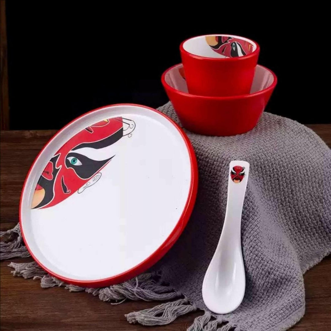 Elegant and Artistic Peking Opera Facial Makeup Ceramic Tableware - Yomkey