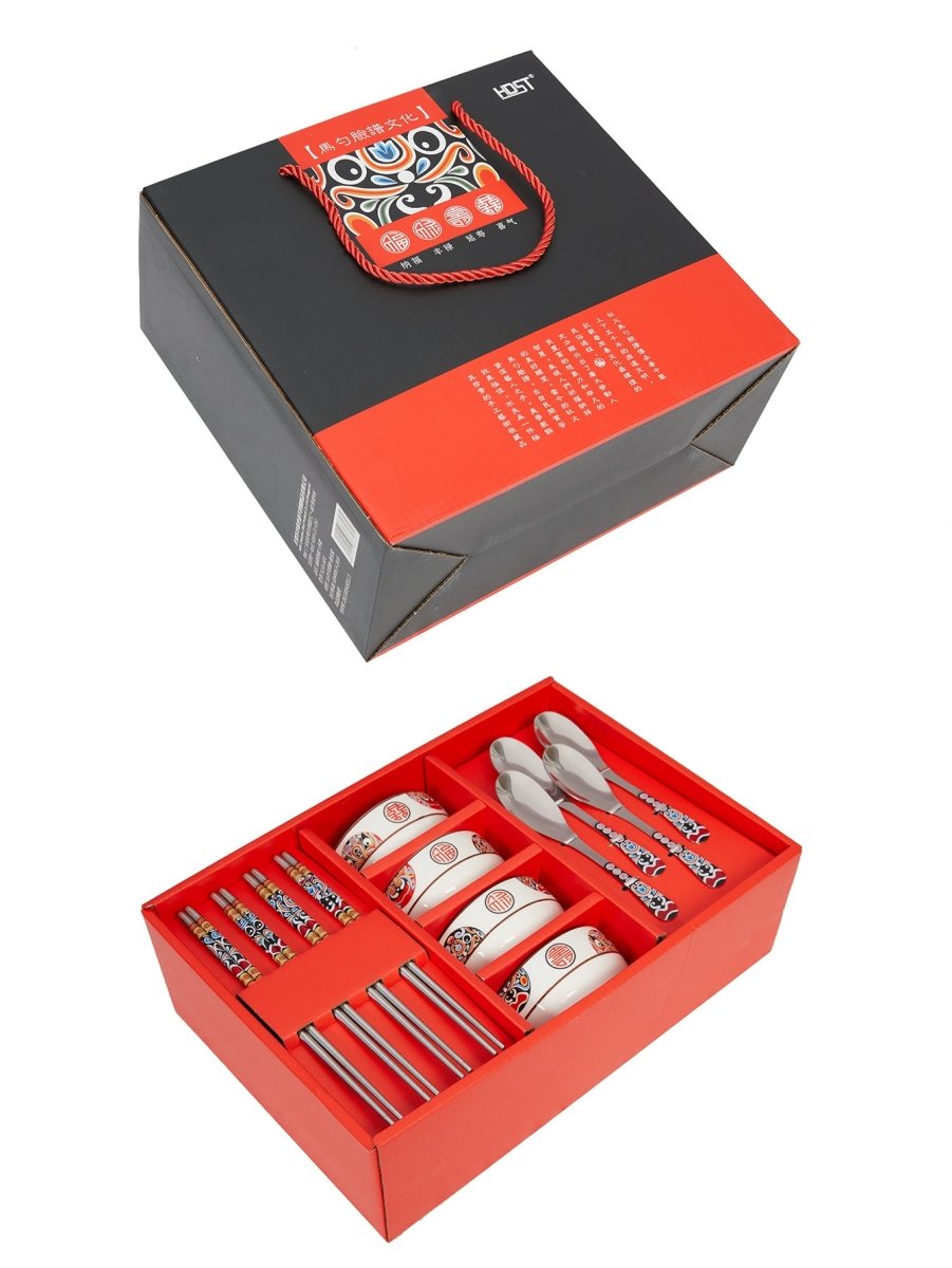 Elegant and Artistic Peking Opera Facial Makeup Ceramic Tableware - Yomkey