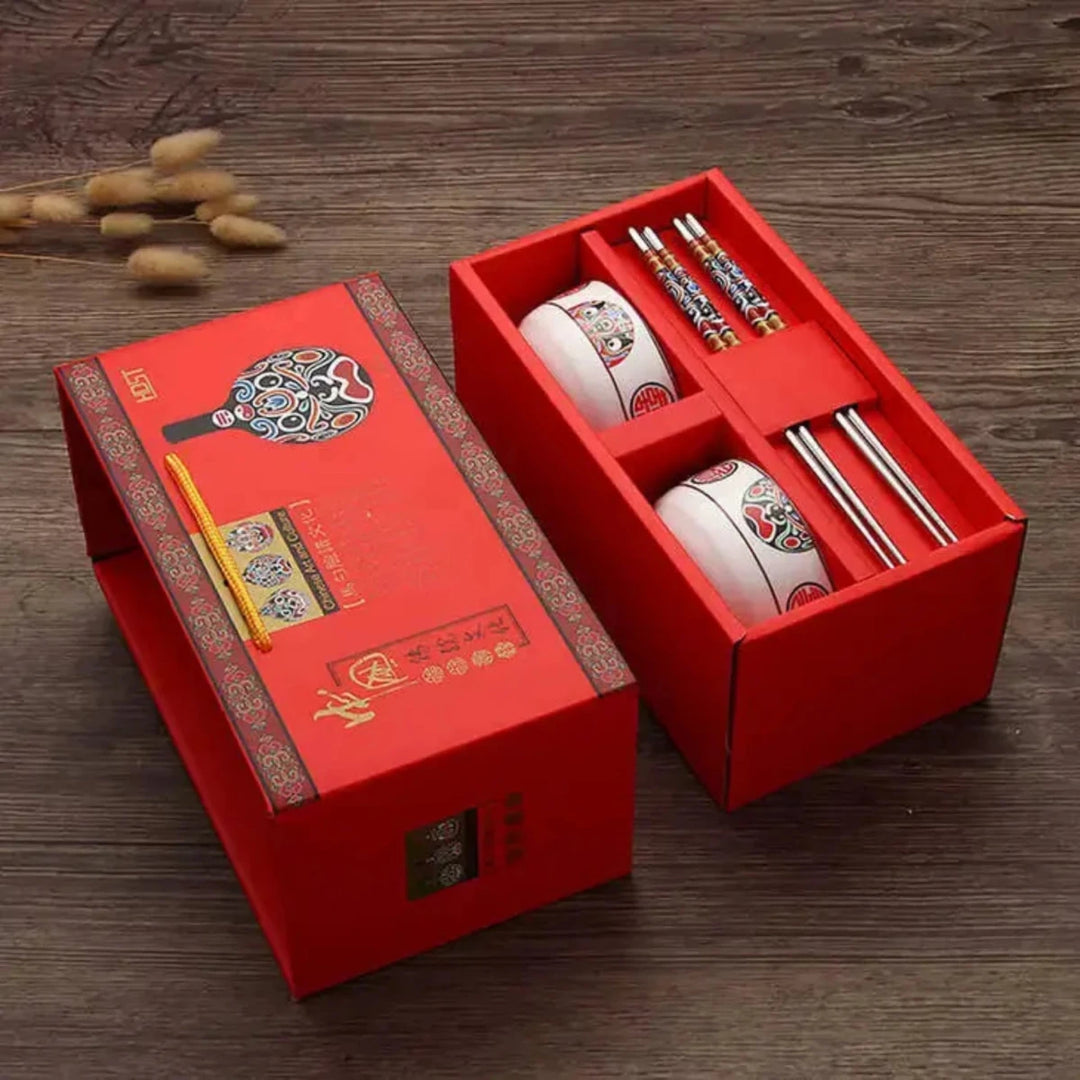 Elegant and Artistic Peking Opera Facial Makeup Ceramic Tableware - Yomkey