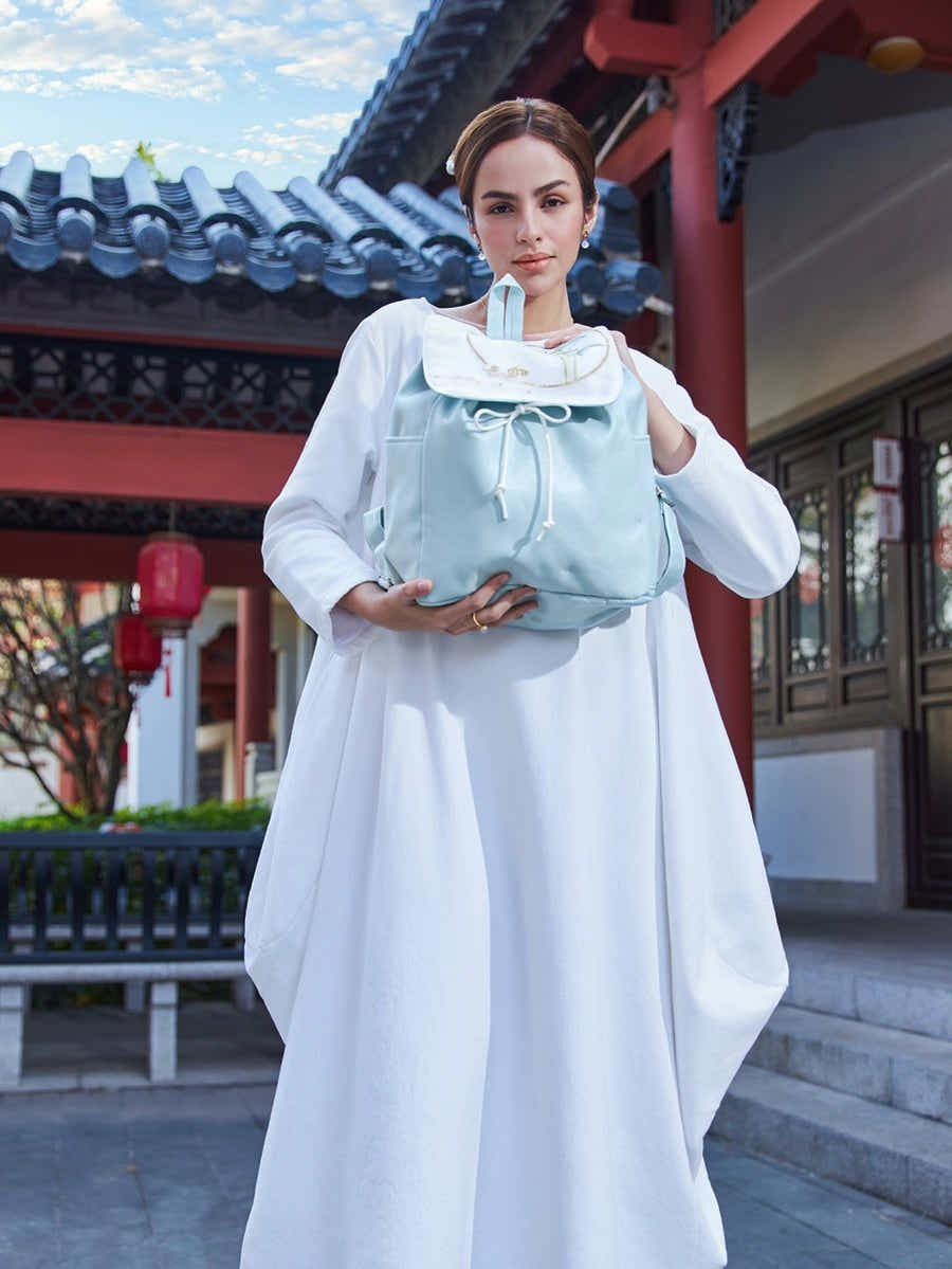 Exquisite Bamboo Su Xiu Embroidery & Durable Linen Canvas Daypack - Yomkey