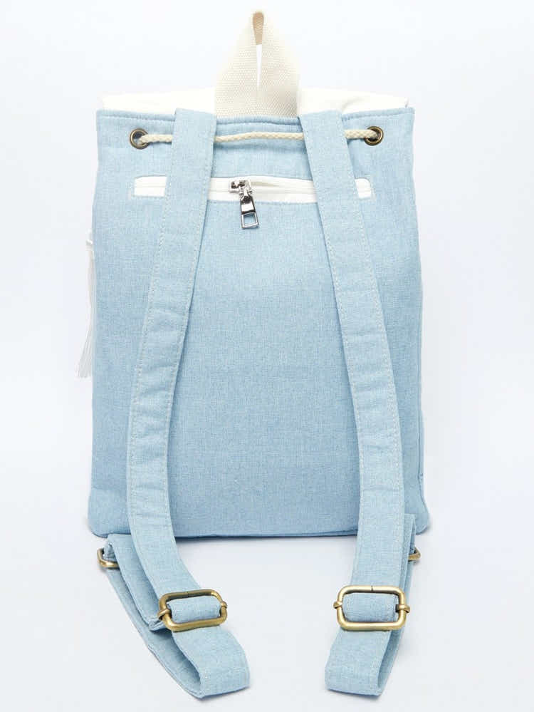 Exquisite Plum Blossom Embroidered Linen Backpack | Eco-Friendly - Yomkey