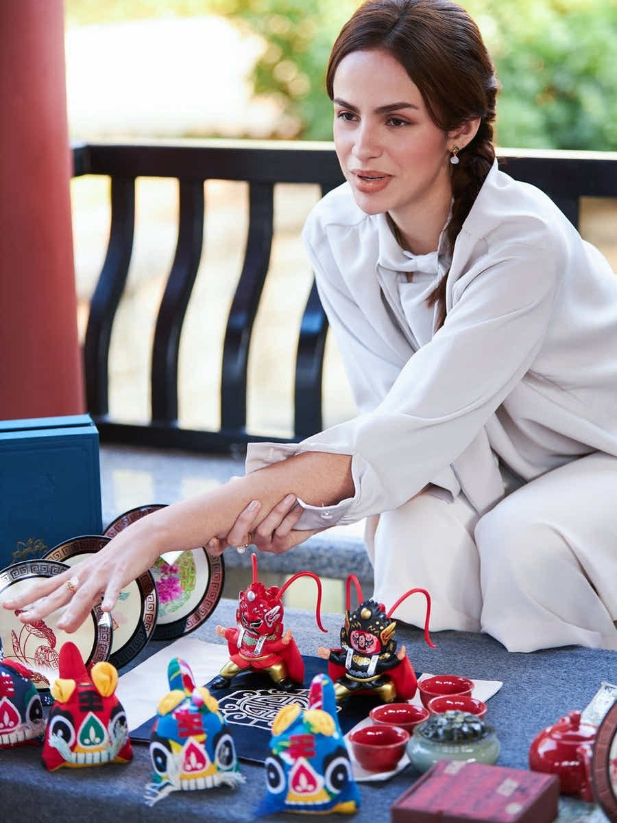 Hand - Sewn Upcycled Cloth Tiger Guardian Doll – Eco - Luxe Protection Talisman - Yomkey