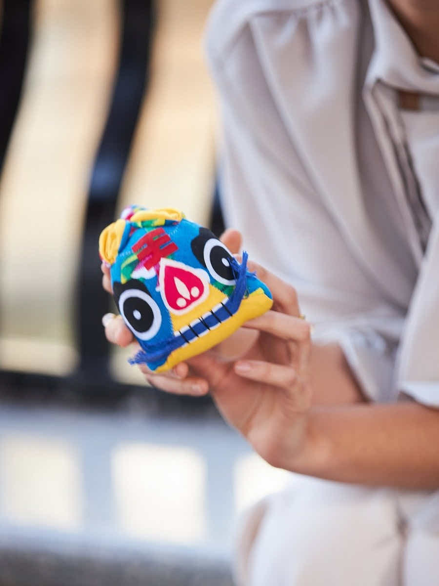 Hand - Sewn Upcycled Cloth Tiger Guardian Doll – Eco - Luxe Protection Talisman - Yomkey