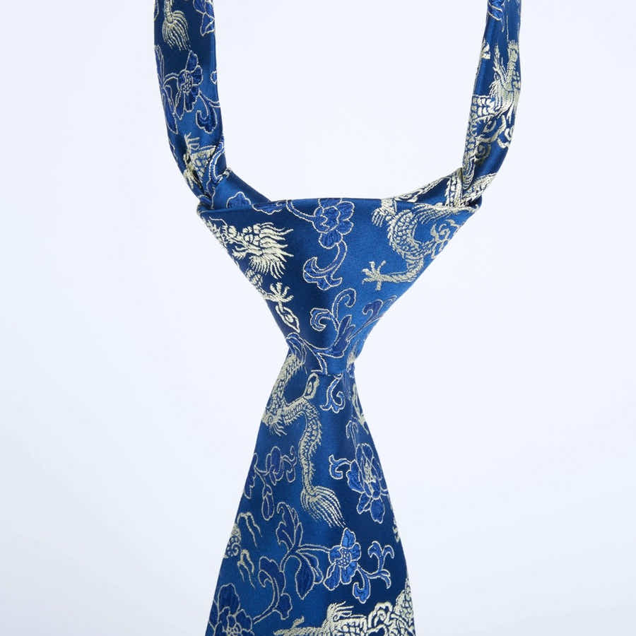 Imperial Loong Silk Brocade Tie - Elegance with a Roar of Tradition - Yomkey