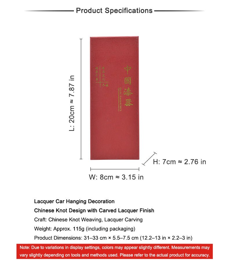 Lacquer Loong Car Charm: Hand - Carved Art & Safe Travel Amulet - Yomkey