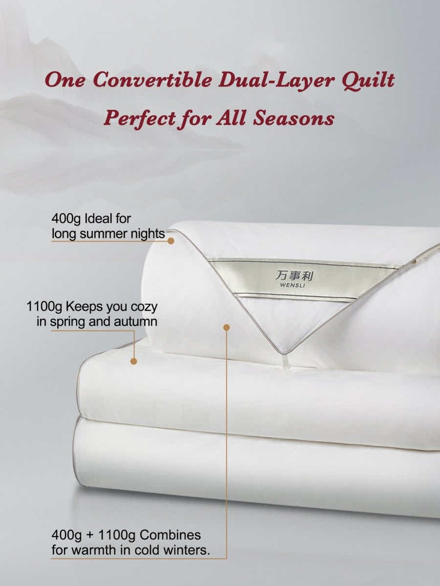 Natural Mulberry Silk Comforter: Breathable Luxury & Hypoallergenic Sleep - Yomkey