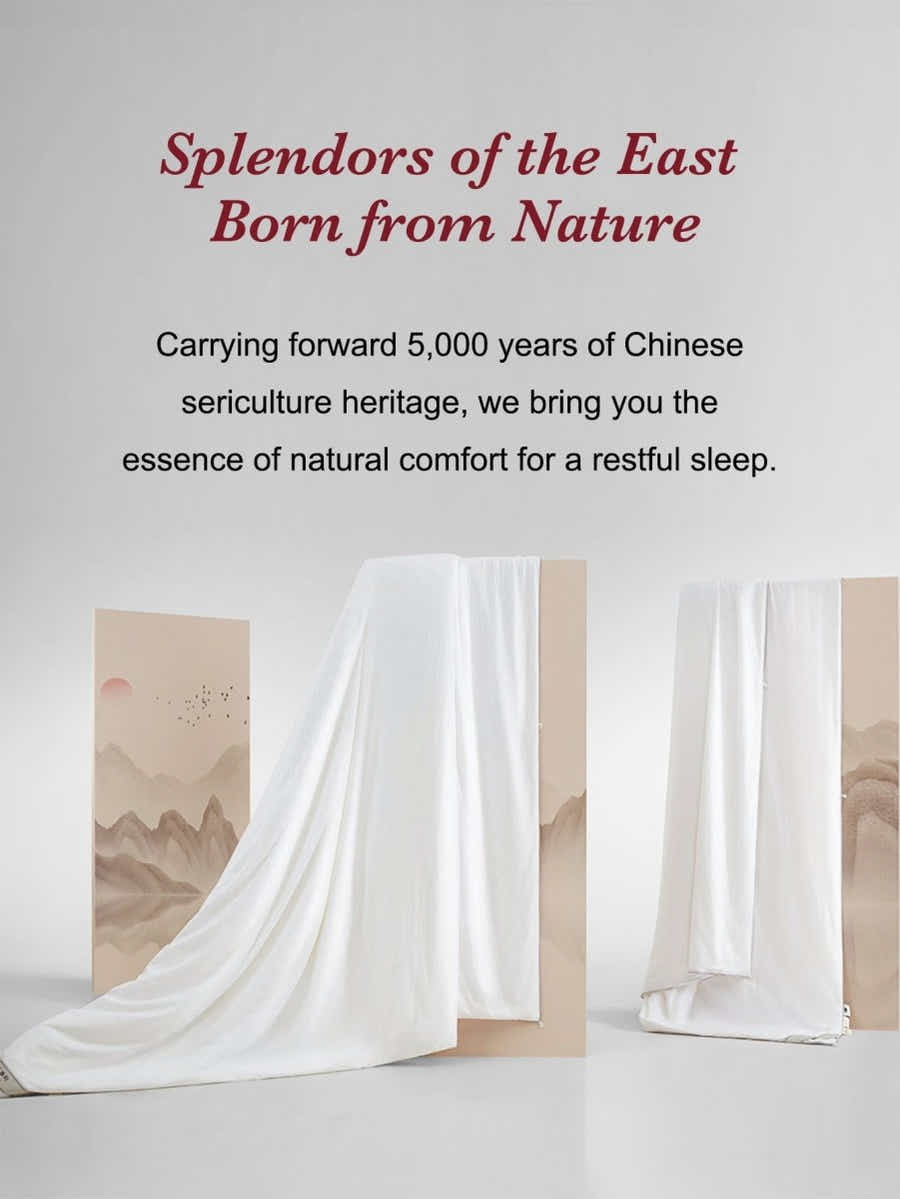 Natural Mulberry Silk Comforter: Breathable Luxury & Hypoallergenic Sleep - Yomkey