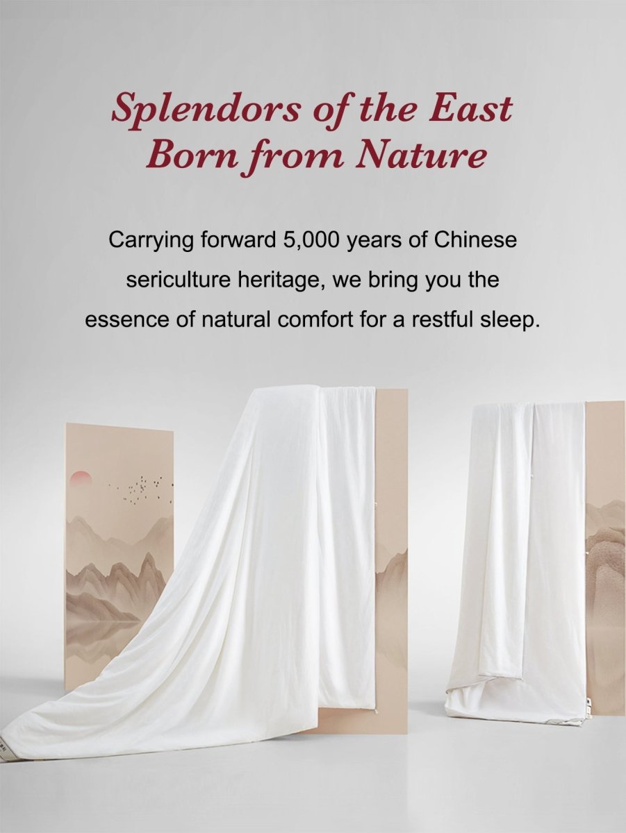Natural Mulberry Silk Comforter: Breathable Luxury & Hypoallergenic Sleep - Yomkey