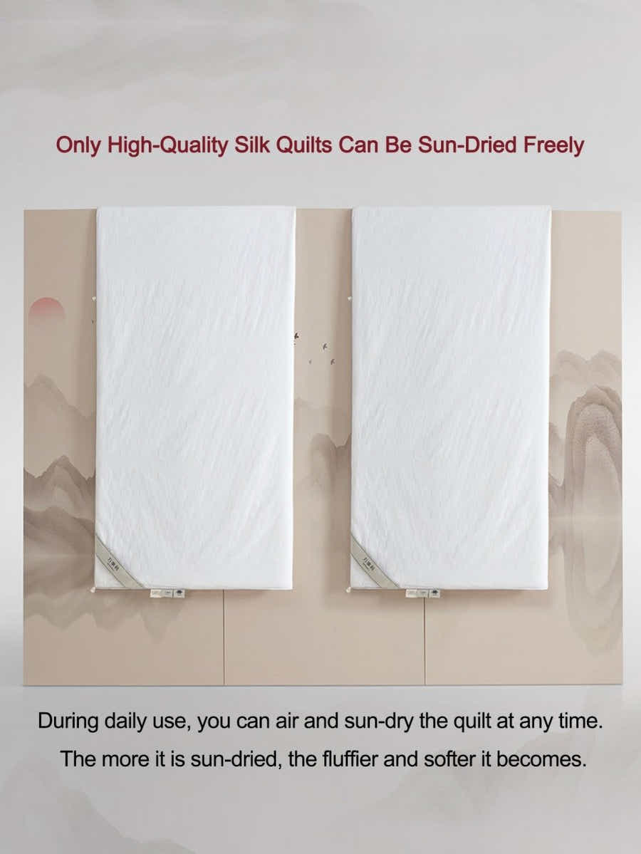 Natural Mulberry Silk Comforter: Breathable Luxury & Hypoallergenic Sleep - Yomkey