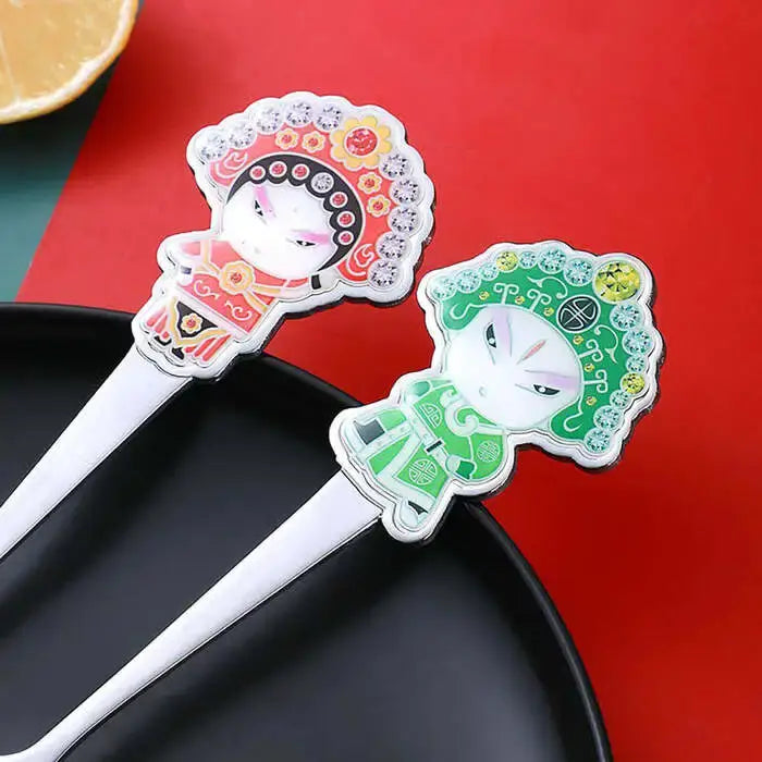 Elegant and Artistic Peking Opera Facial Makeup Ceramic Tableware