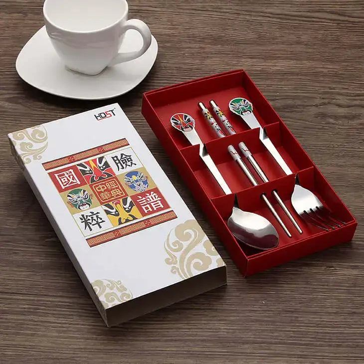 Elegant and Artistic Peking Opera Facial Makeup Ceramic Tableware