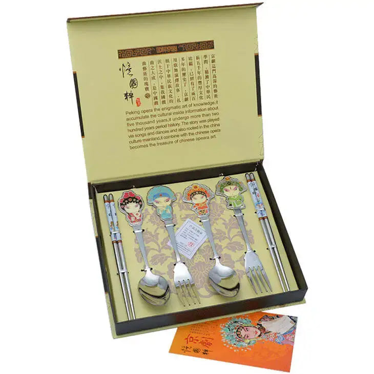 Elegant and Artistic Peking Opera Facial Makeup Ceramic Tableware