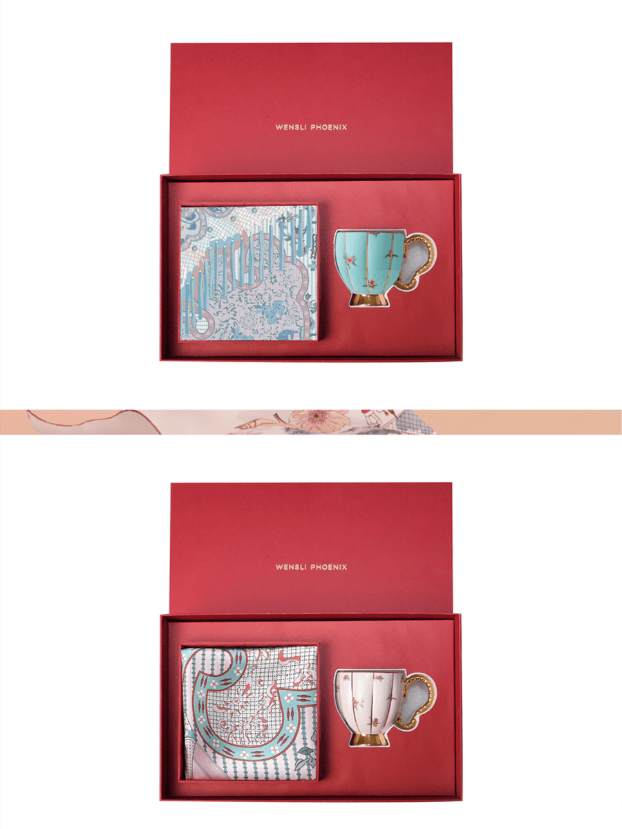 Oriental Opulence Gift Set: Breathable Silk & Porcelain National Art - Yomkey